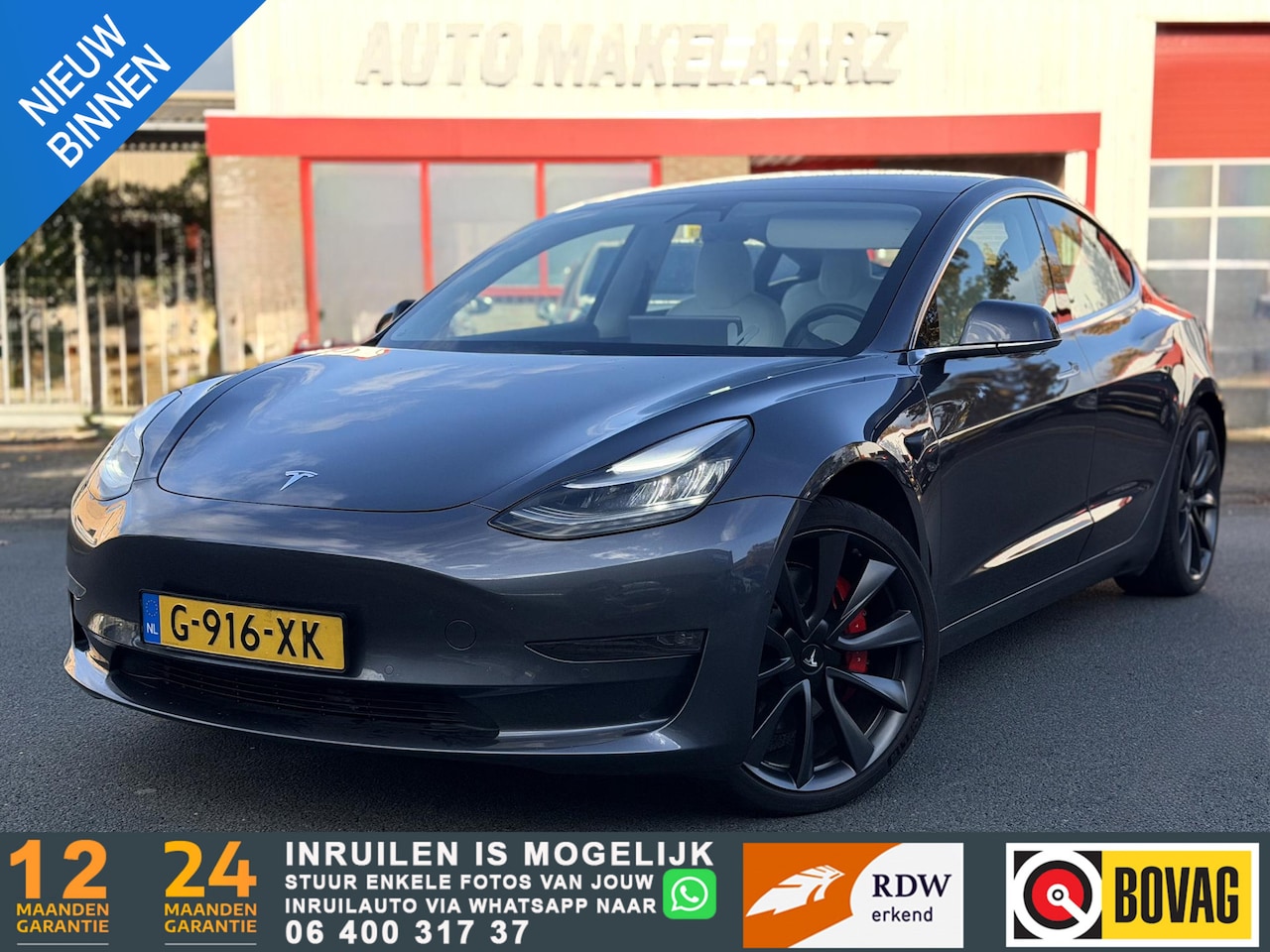 Tesla Model 3 - Performance AWD 75 kWh Midnight Silver Metallic - AutoWereld.nl