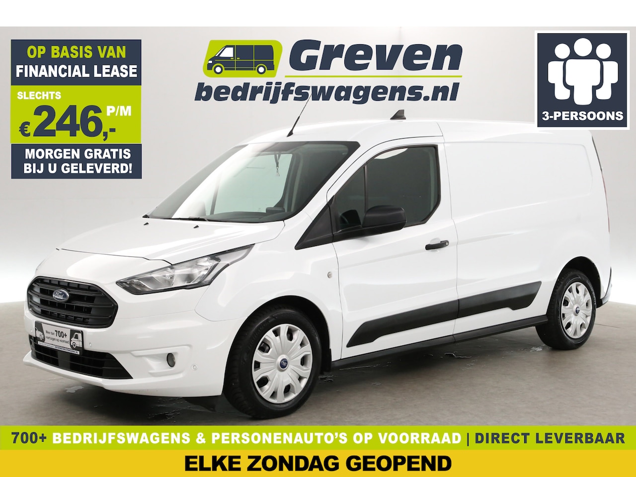 Ford Transit Connect - 1.5 L2 | 120PK | 3-Ztis | Airco | Cruise | Camera | Carplay | Navi | Parkeersens. - AutoWereld.nl