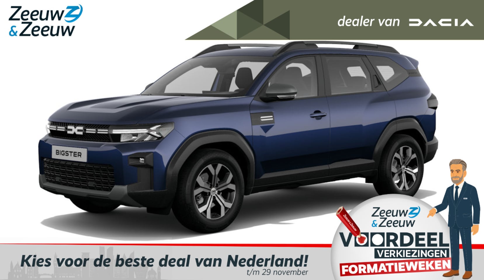Dacia Bigster - 1.2 Mild Hybrid 140 Expression | NU met € 2700,- Zeeuw en Zeeuw voorraadkorting | met 7 ja - AutoWereld.nl