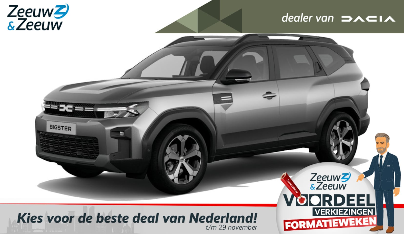 Dacia Bigster - 1.2 Mild Hybrid 140 Journey | NU met € 2850,- Zeeuw en Zeeuw voorraadkorting | met 7 jaar - AutoWereld.nl