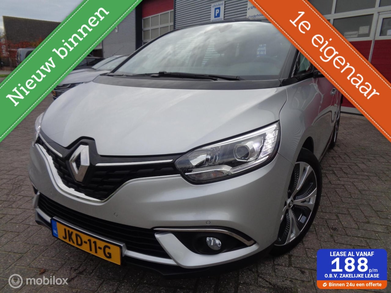 Renault Scénic - 1.2 TCe Collection/Airco/Navi/Half leer/20'lm/PDC/1st eig/2-tone zilver/zwart - AutoWereld.nl