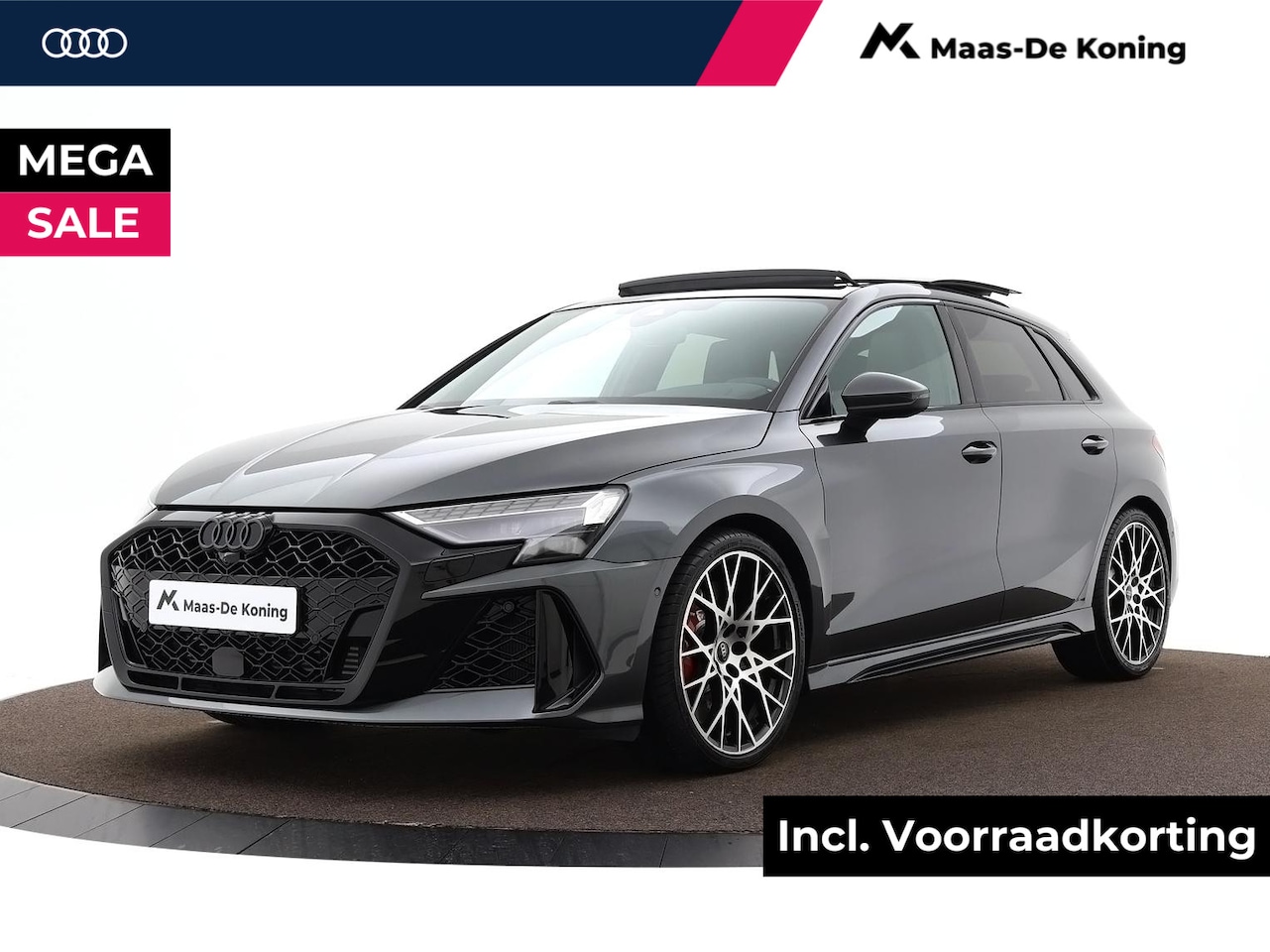 Audi RS3 - Sportback 2.5 TFSI 400 PK · RS-sportuitlaatsysteem · Glazen Panoramadak · SONOS Premium 3D - AutoWereld.nl
