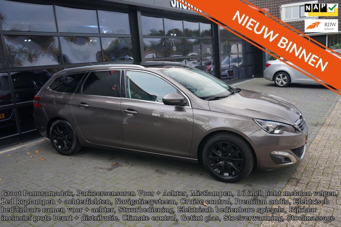 Peugeot 308 SW - 1.2 PureTech Blue Lease Premium 1.2 PureTech Blue Lease Premium, Clima, Panodak, Navi, CC, Bluetooth - AutoWereld.nl