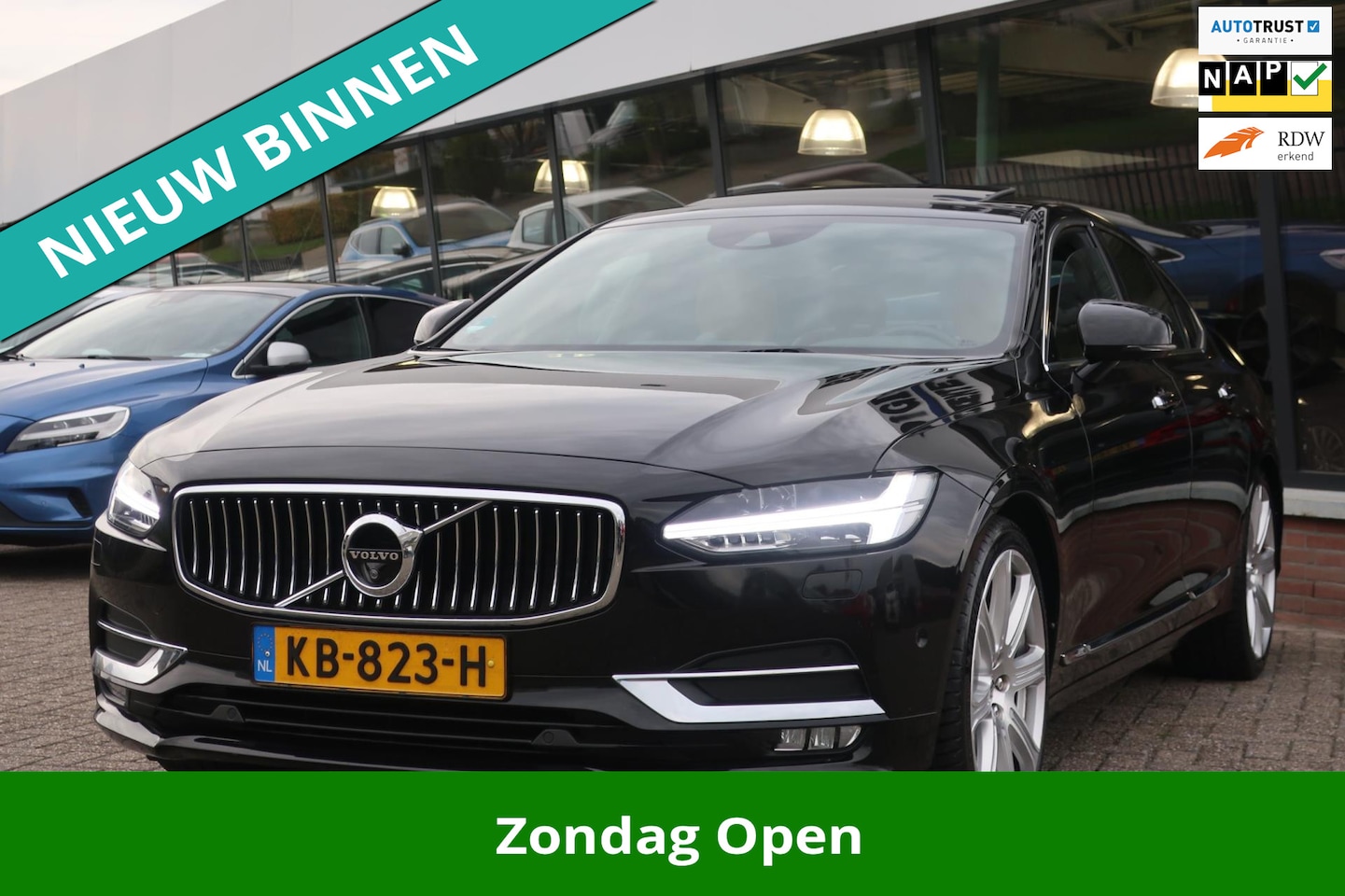 Volvo S90 - 2.0 D4 Inscription LED_ADAP-CRUIS_B&W_BLISS_D-PILOT_TREKHAAK. - AutoWereld.nl