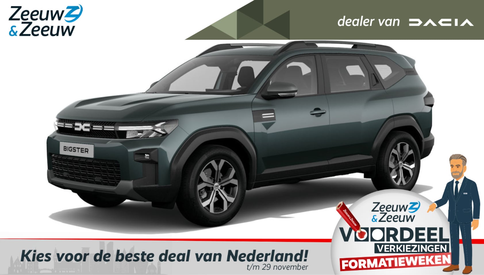 Dacia Bigster - 1.2 Mild Hybrid 140 Expression | NU met € 2600,- Zeeuw en Zeeuw voorraadkorting | met 7 ja - AutoWereld.nl