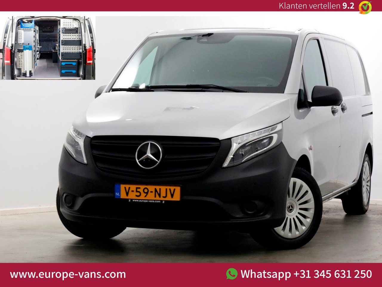 Mercedes-Benz Vito - CDI 136pk Compact 9G Automaat 2x Schuifdeur/LED/Camera/Inrichting 07-2022 - AutoWereld.nl