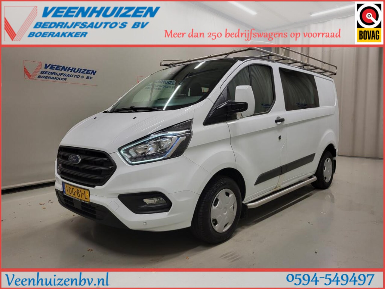 Ford Transit Custom - 2.0TDCI Dubbele Cabine Trekhaak Euro 6! - AutoWereld.nl