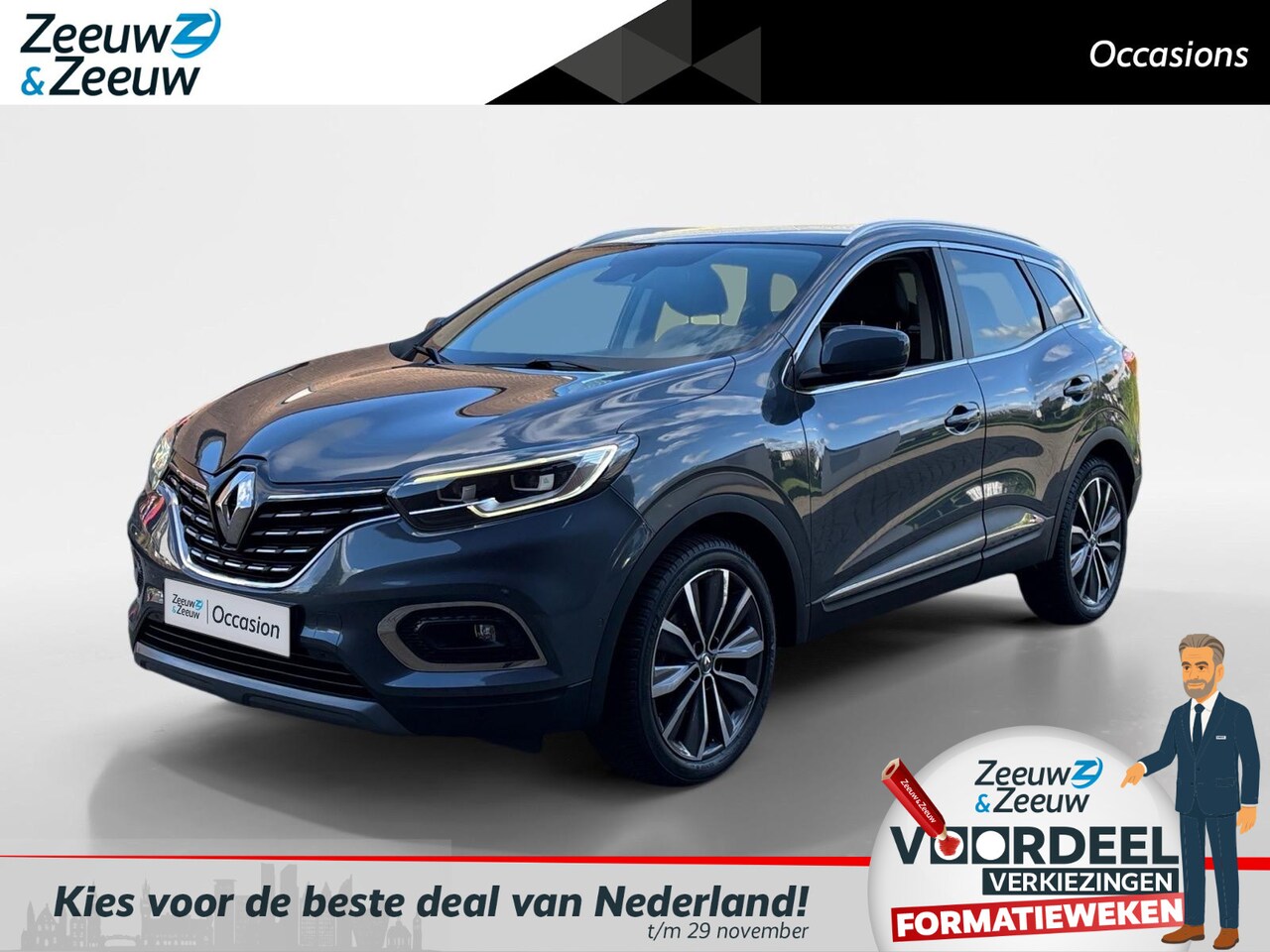 Renault Kadjar - 1.3 TCe Zen | Trekhaak | Automaat | Dodehoek Detectie | Apple/Android Carplay | Keyless En - AutoWereld.nl