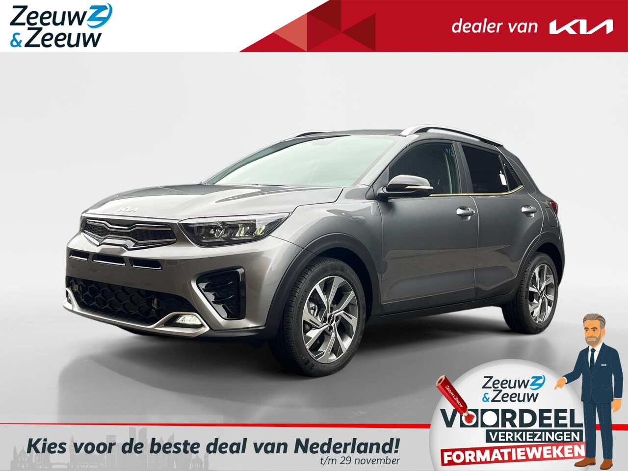 Kia Stonic - 1.0 T-GDi MHEV GT-Line | GT-Line stuurwiel + bekleding | 17” lichtmetalen GT-Line velgen | - AutoWereld.nl