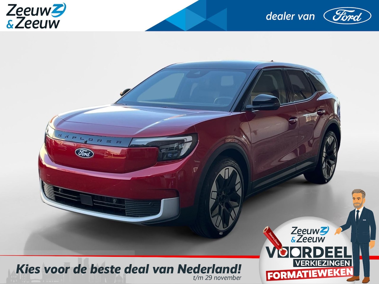 Ford Explorer - Premium Extended Range RWD 77 kWh | Actiekorting €2600,- | Private Lease vanaf €610,- p/m - AutoWereld.nl