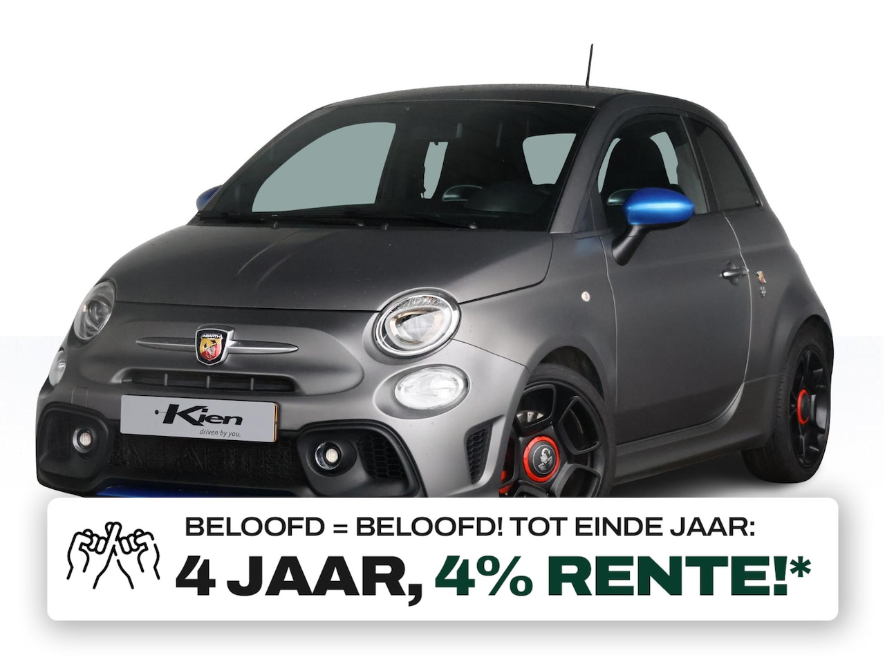 Abarth 595 - Formula 4 F595 | 165pk 230 Nm koppel | Mat grijs | Unieke uitvoering | - AutoWereld.nl