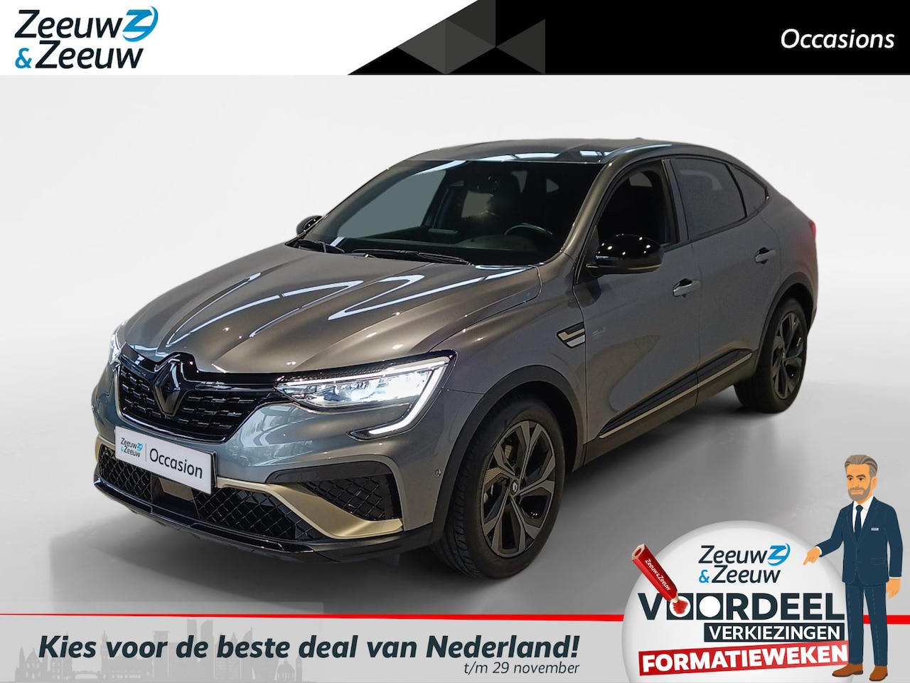 Renault Arkana - 1.6 E-Tech hybrid 145 E-Tech engineered Automaat*Navi+Camera*Climate*Parc Assist*LM.Velgen - AutoWereld.nl