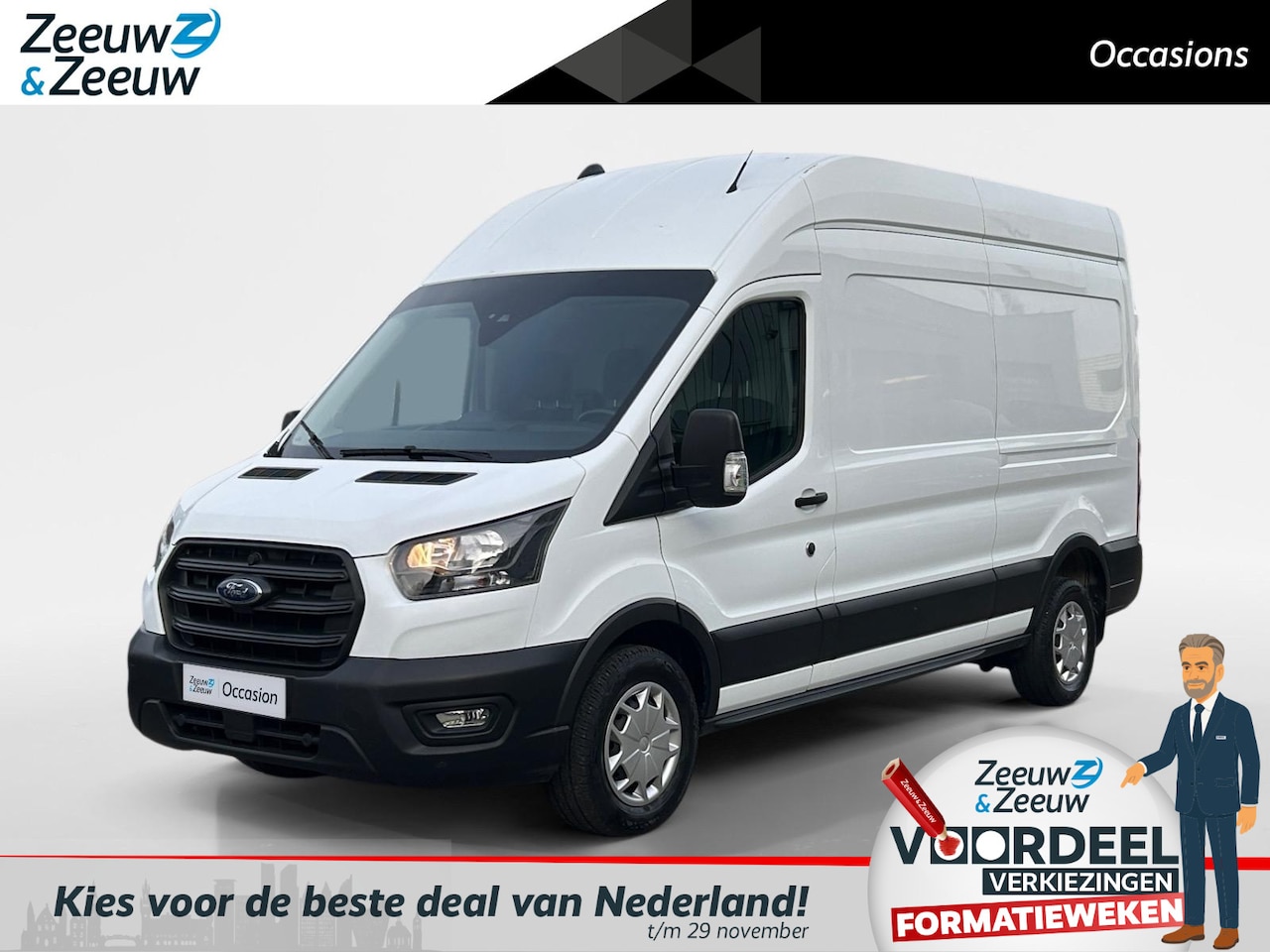 Ford Transit - 350 2.0 TDCI L3H3 Trend 170pk | Spiegel- en voorruitverwarming | Parkeer sensoren | Laadru - AutoWereld.nl