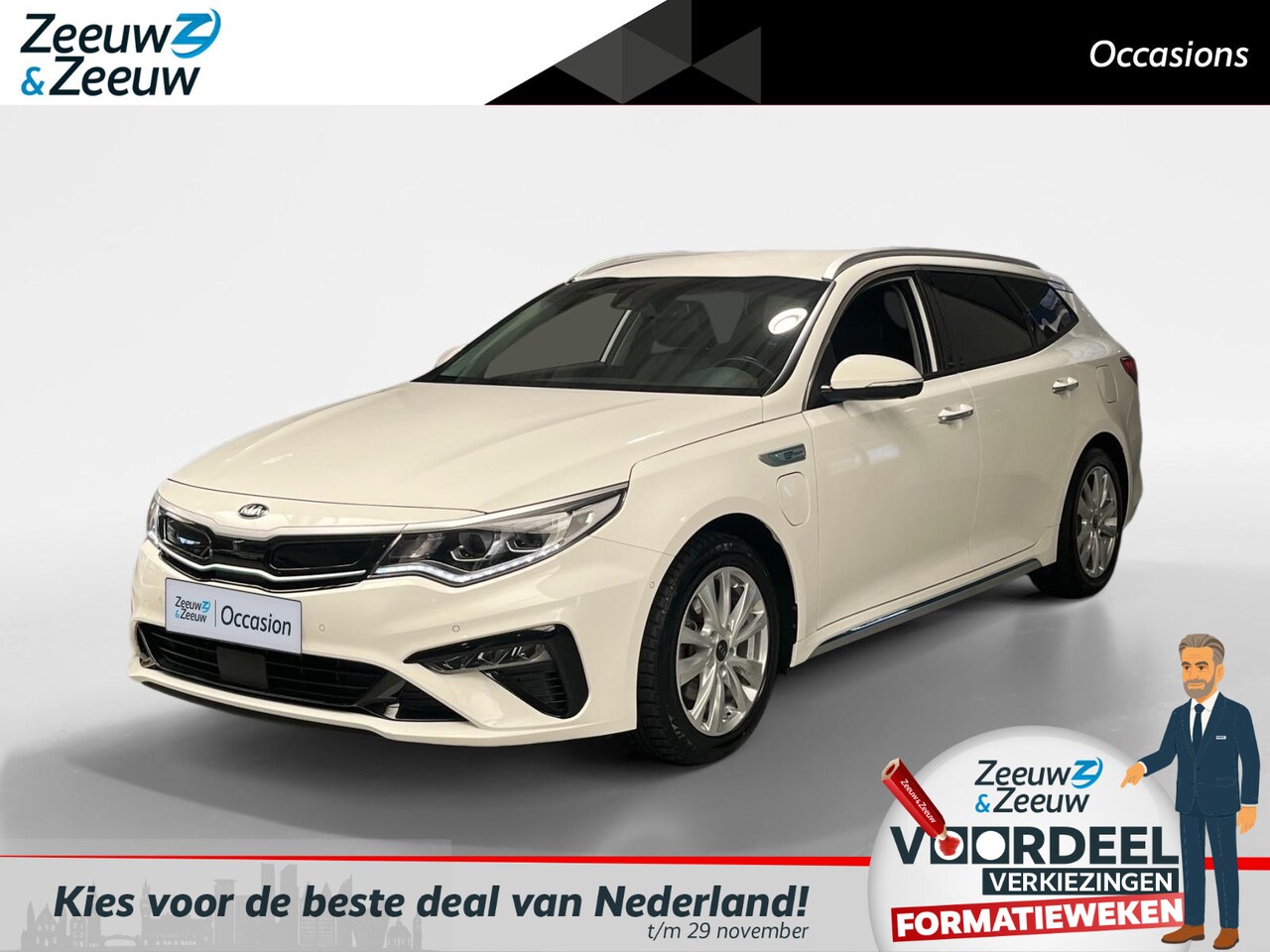 Kia Optima Sportswagon - 2.0 GDI PHEV DynamicPlusLine Edition | Apple Carplay / Android Auto | Navi | Elektrisch Ve - AutoWereld.nl