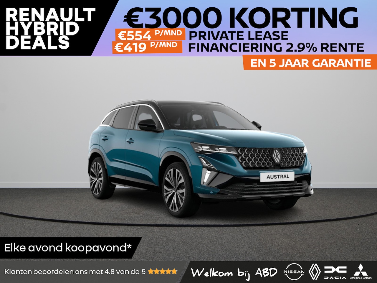 Renault Austral - Techno Hybrid 200 | Achteruitrijcamera | Adaptive Cruise Control | Blind Spot Warning - AutoWereld.nl