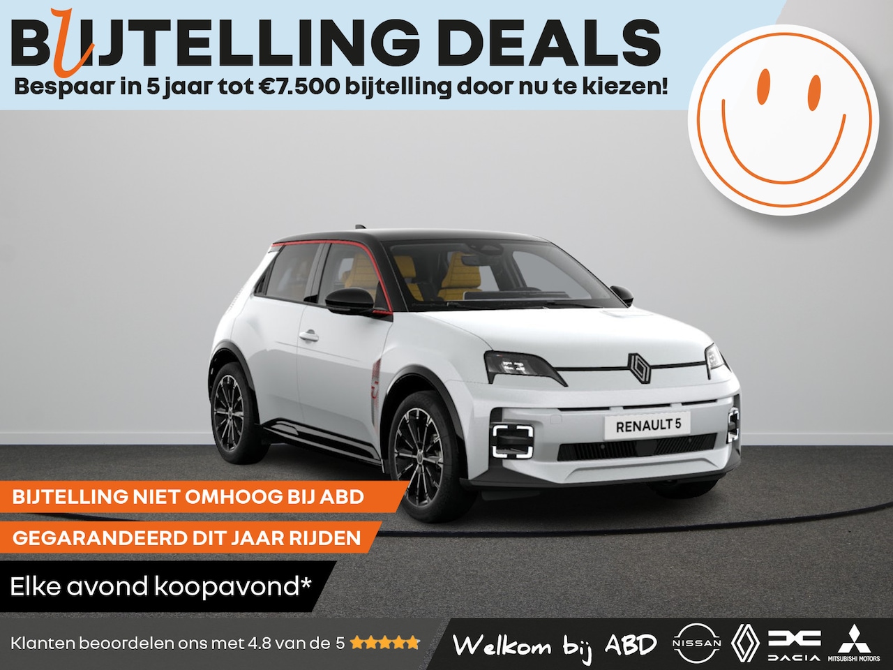 Renault 5 - Iconic cinq Comfort range | Achteruitrijcamera | Elektrisch verwarmbare voorstoelen | ISOF - AutoWereld.nl