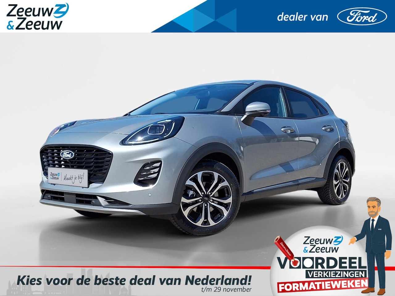 Ford Puma - 1.0 EcoBoost Hybrid Titanium Automaat | Driver Assistance Pack | Winter Pack | - AutoWereld.nl