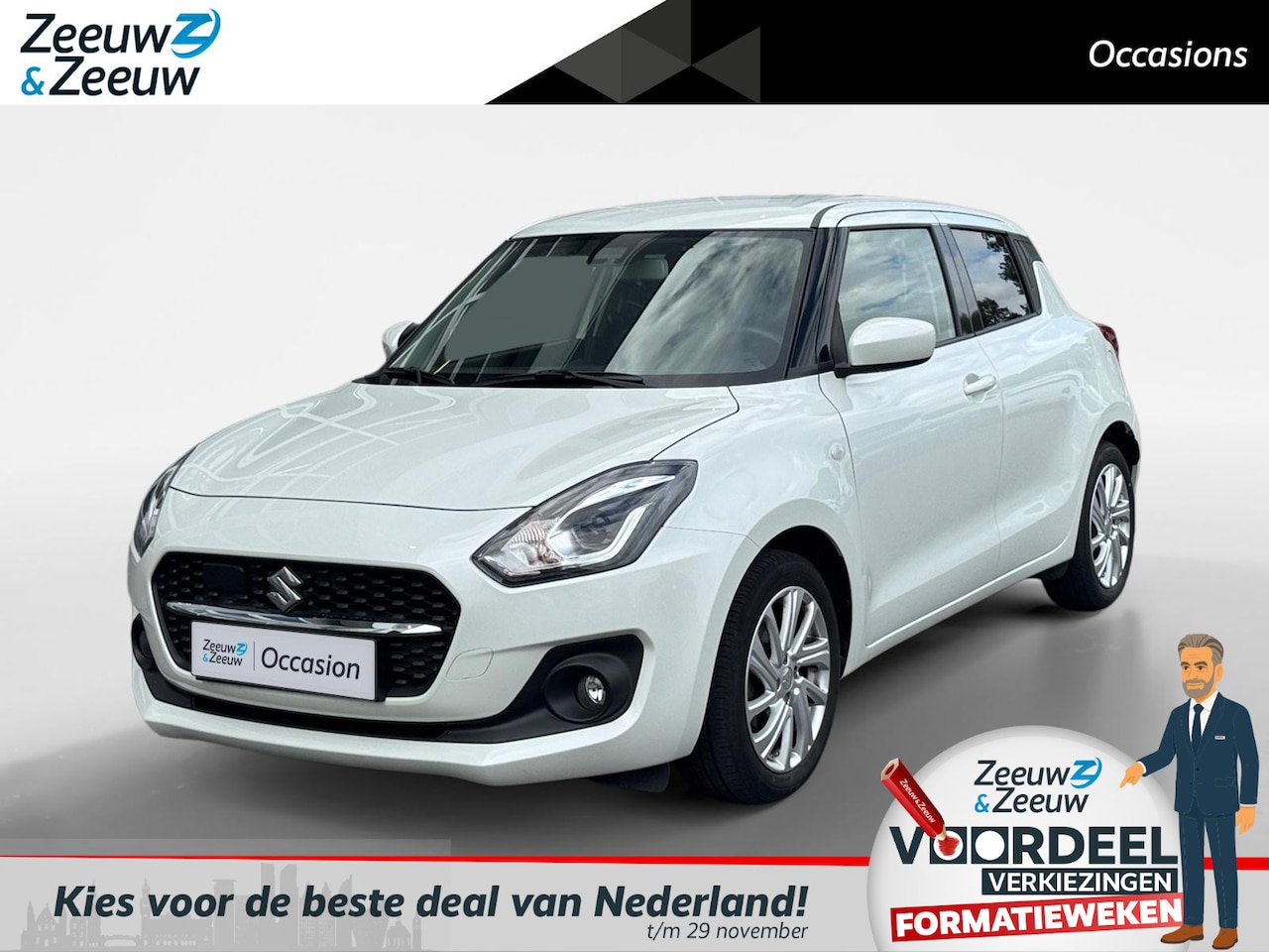 Suzuki Swift - 1.2 Select Smart Hybrid | 1e eigenaar | Carplay | Camera | Stoelverw. | - AutoWereld.nl