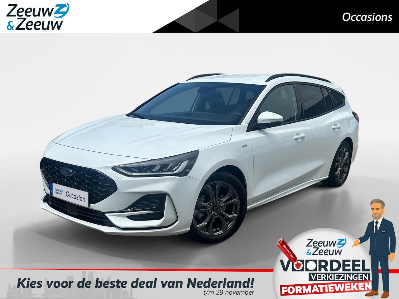 Ford Focus Wagon - 1.0 EcoBoost Hybrid ST Line | 1e Eigenaar | Winter Pack | Apple/Android Carplay | Privacy - AutoWereld.nl