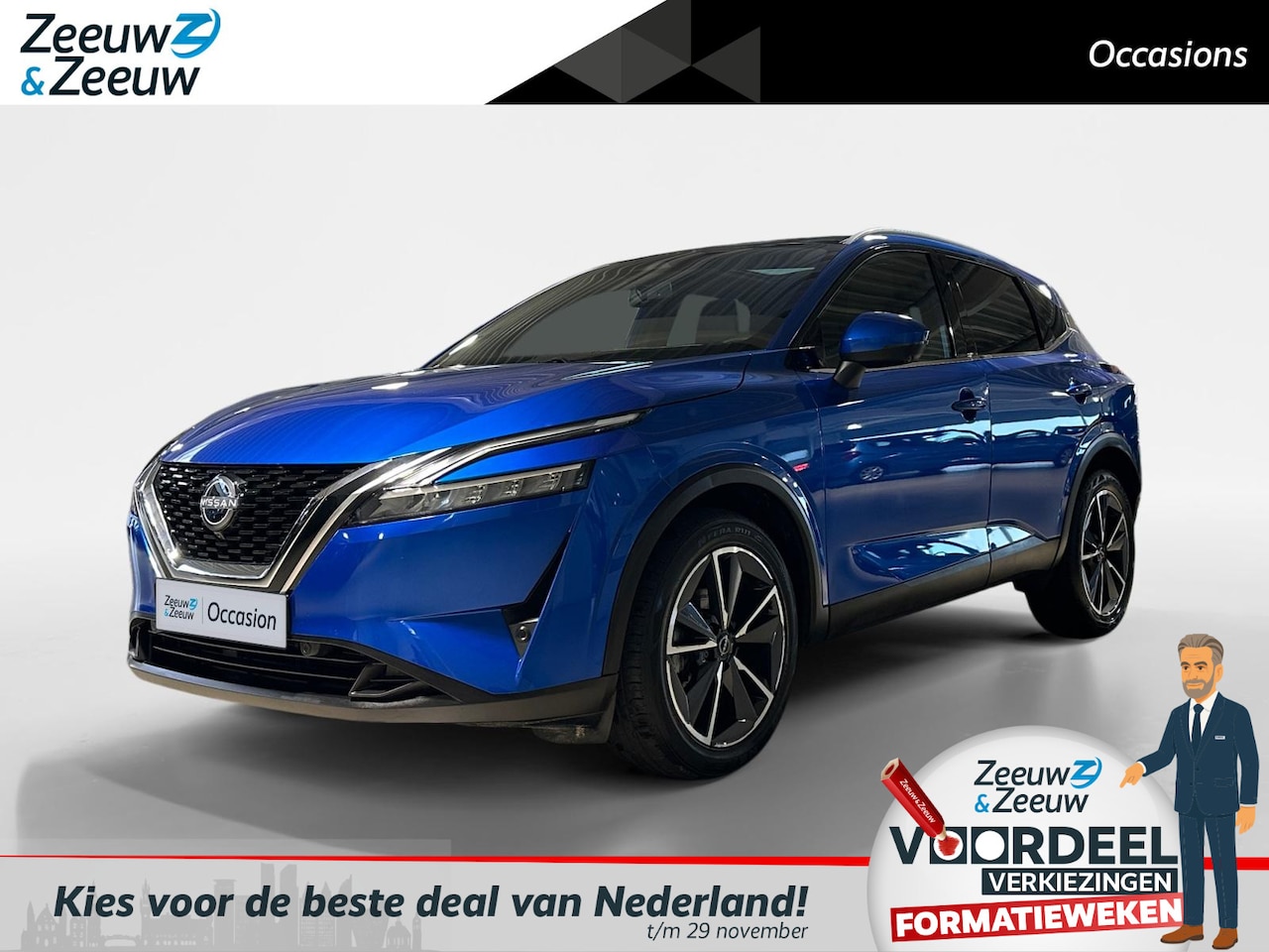 Nissan Qashqai - 1.3 MHEV Tekna | Head-up | Keyless | Panoramadak | Climate | Navi | Carplay / Android Auto - AutoWereld.nl