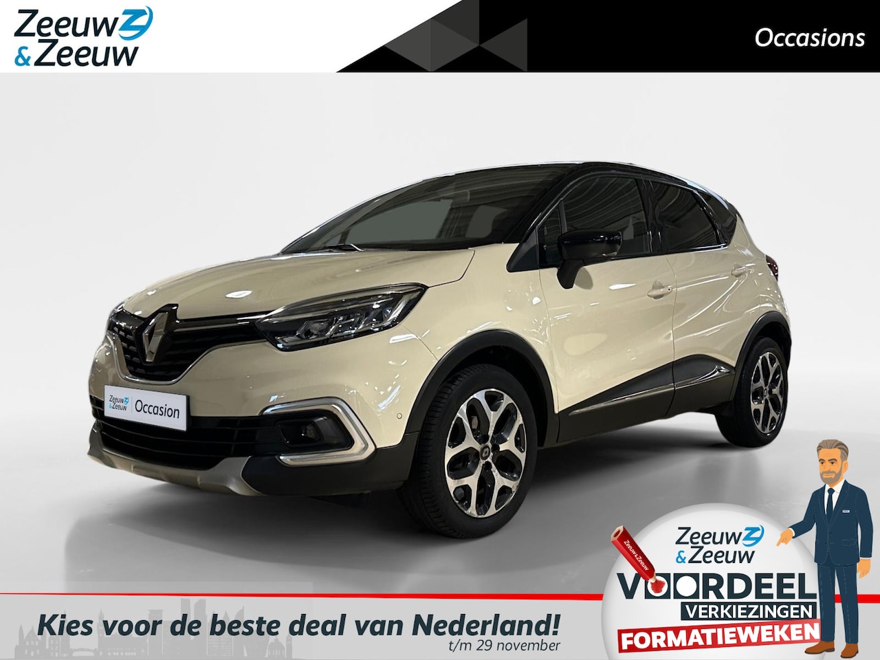 Renault Captur - 0.9 TCe Intens | Keyless | Parkeersensoren | Auto-park | Multimediascherm | Bi-Tone | Crui - AutoWereld.nl