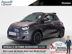 Fiat 500 C - La Prima 42 kWh * 500e * Camera * Carplay * Navigatie * LM Velgen 17" * Leder * Cruise Con