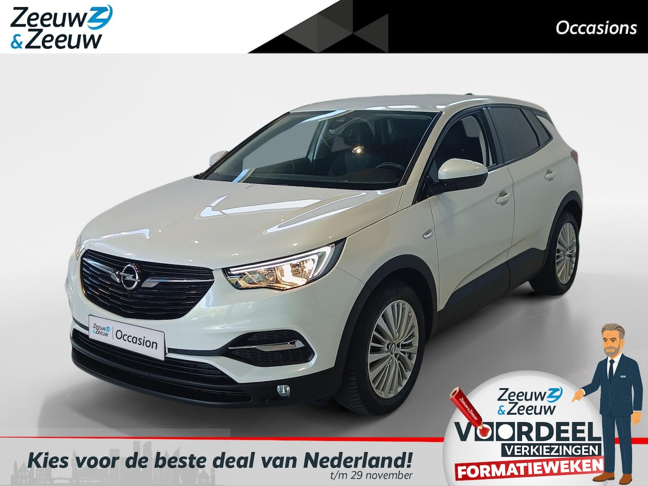 Opel Grandland X - 1.2 Turbo Online Edition *Navi+Camera*Climate Control*Cruise Control*Carplay*L.M. Velgen*Z - AutoWereld.nl