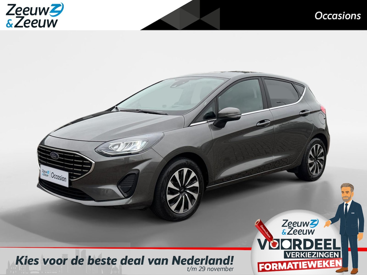 Ford Fiesta - 1.0 EcoBoost Titanium | Zeer nette auto | Apple carplay & Android auto | Navigatie via car - AutoWereld.nl