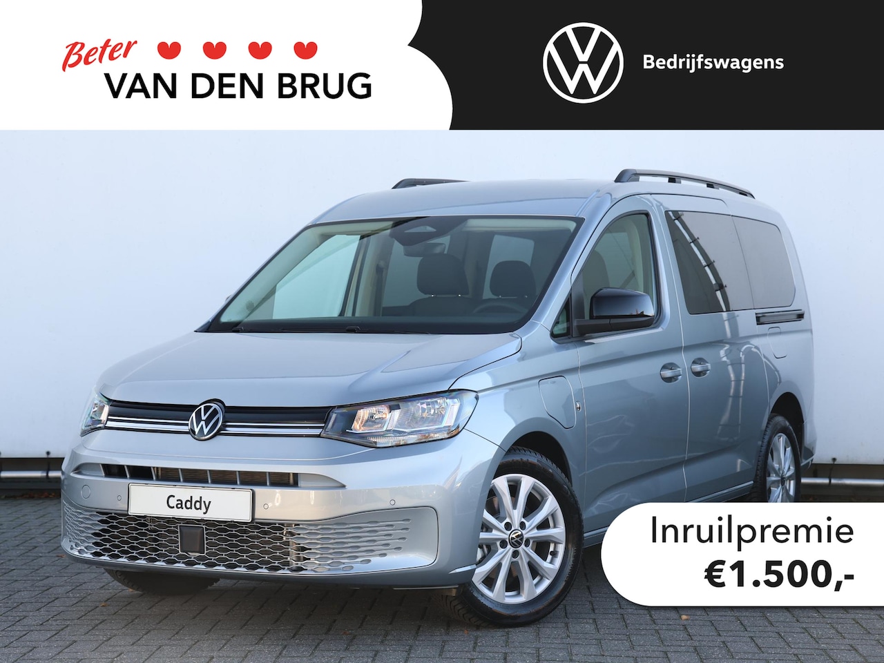 Volkswagen Caddy Maxi - Bedrijfswagens Kombi Life 1.5 eHybrid EU6 85 kW (115 pk) | PDC | Cruise | Navi | Alarm | T - AutoWereld.nl