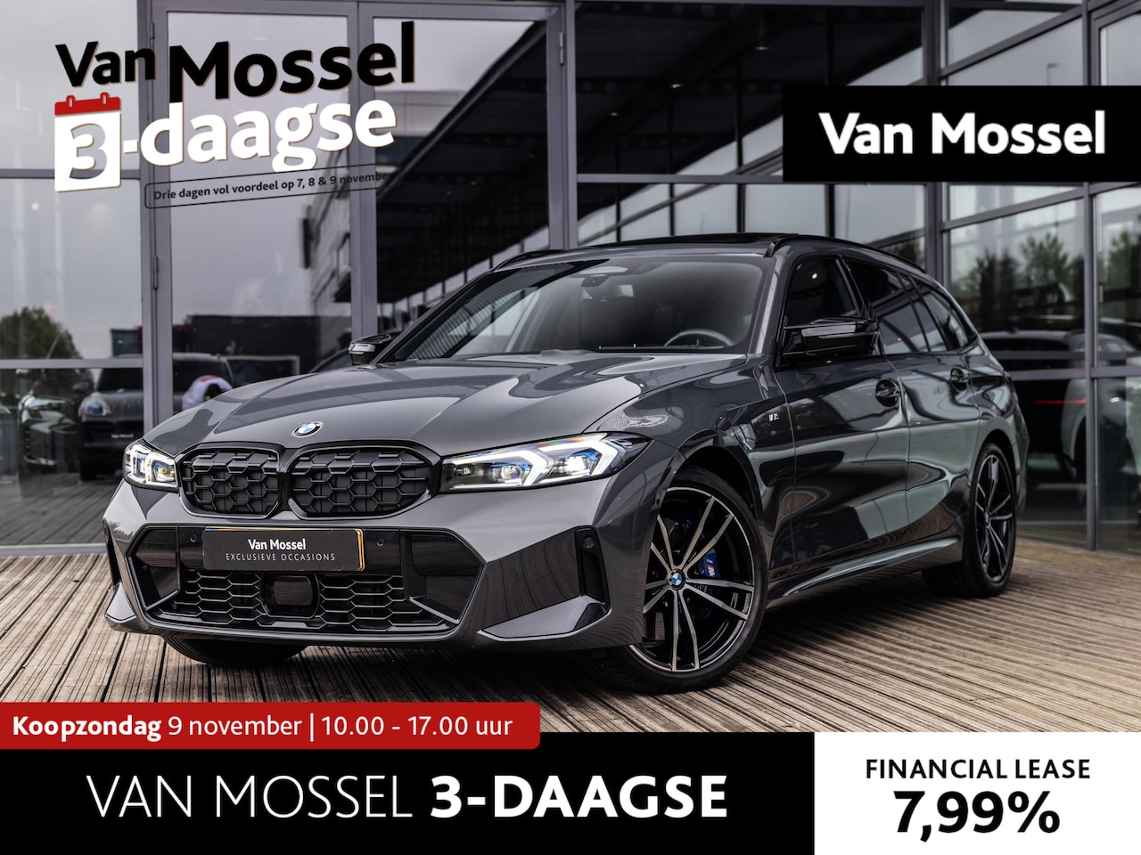 BMW 3-serie Touring - M340i xDrive | DRAVITGRAU | PANORAMA/SCHUIF-KANTELDAK | HARMAN KARDON | 19 INCH | STOELMEM - AutoWereld.nl