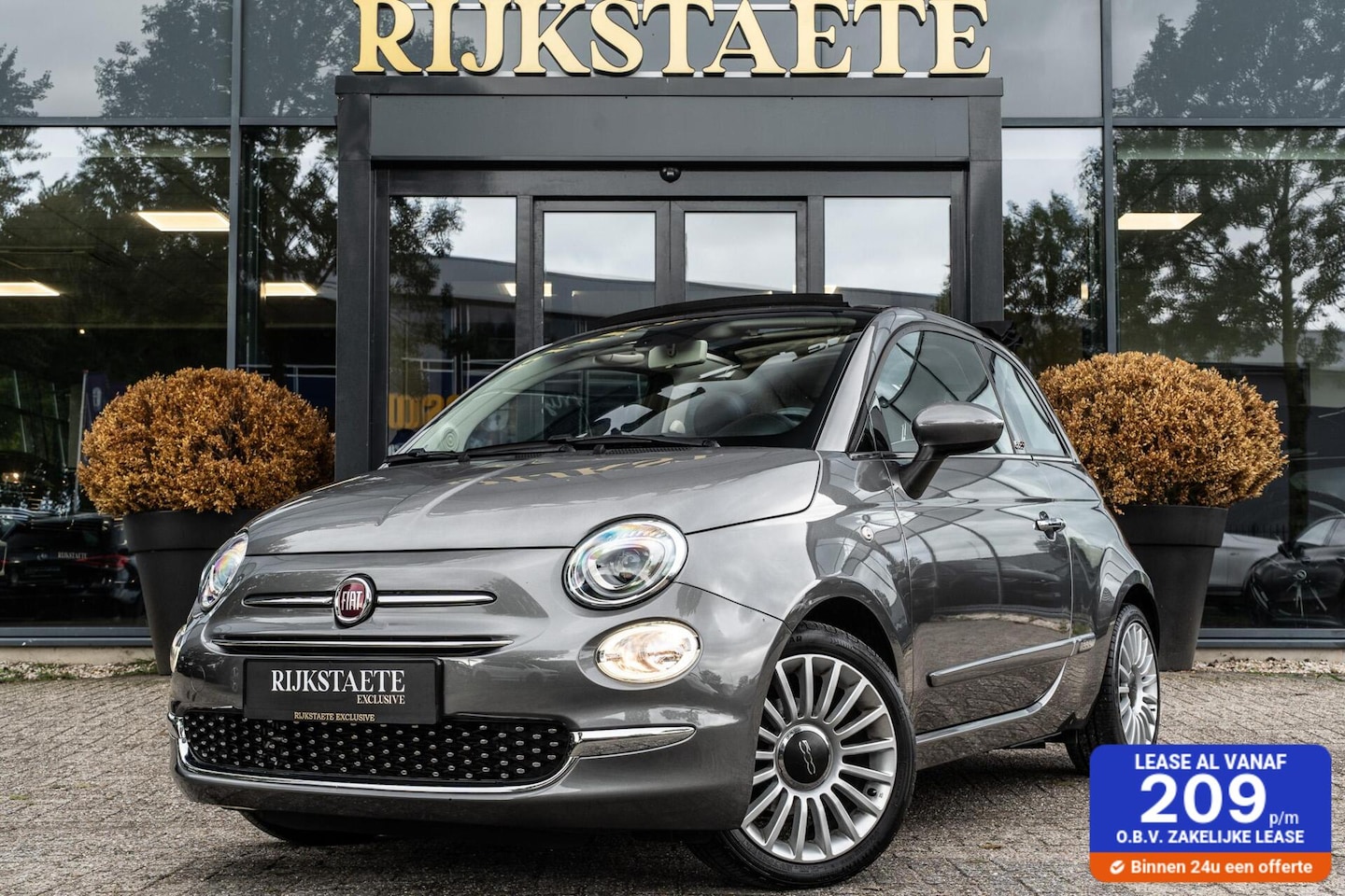 Fiat 500 C - 0.9 TwinAir Turbo Lounge|CABRIO|AIRCO|LED|CARPLAY - AutoWereld.nl