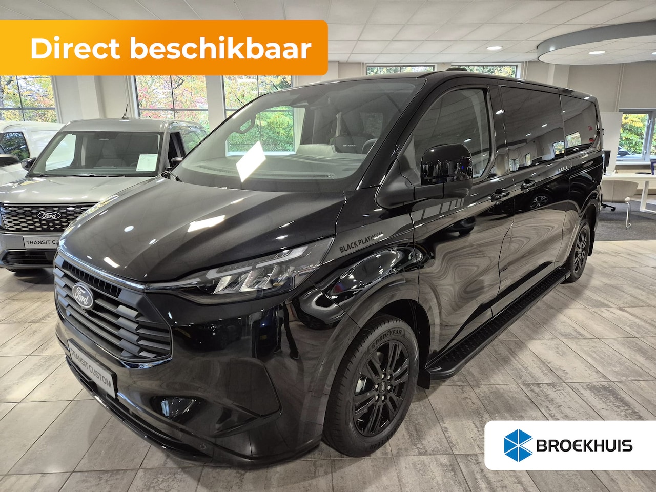 Ford Transit Custom - 320 L2 233pk Black Platinum DC Rijklaar excl. BTW incl. BPM 0,99% FL - AutoWereld.nl