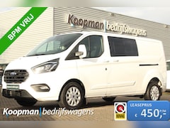 Ford Transit Custom - 320 2.0TDCI 170pk L2H1 Limited DC | Automaat | L+R Zijdeur | Carplay/Android | Camera | Le