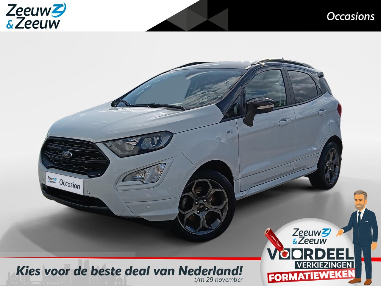 Ford EcoSport - 1.0 EcoBoost ST-Line Navigation Parkeercamera | Stoelverwarming | Navigatie - AutoWereld.nl