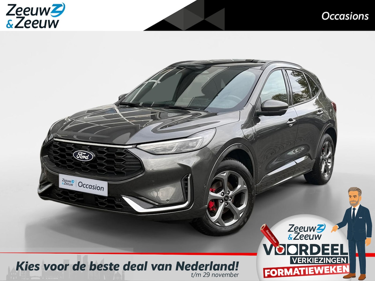 Ford Kuga - 2.5 PHEV ST-Line X | Winterpack | Trekhaak elek. uitklapbaar | Head-up display | Schuif/ k - AutoWereld.nl