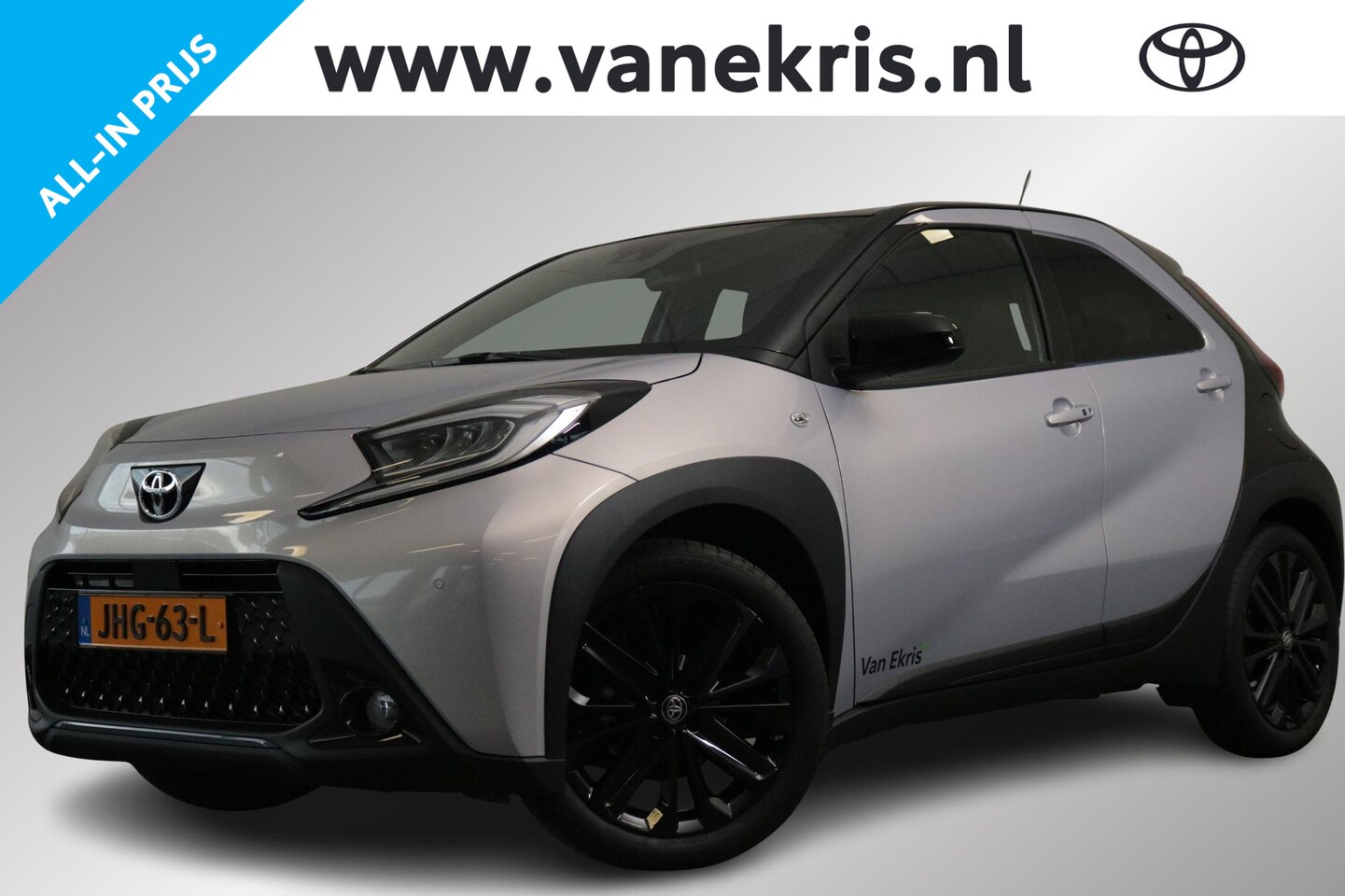 Toyota Aygo X - 1.0 VVT-i MT JBL 1.0 VVT-i MT JBL, Parkeersensoren, Stoelverwarming, Half leder, Keyless entry, 18 inch vel - AutoWereld.nl