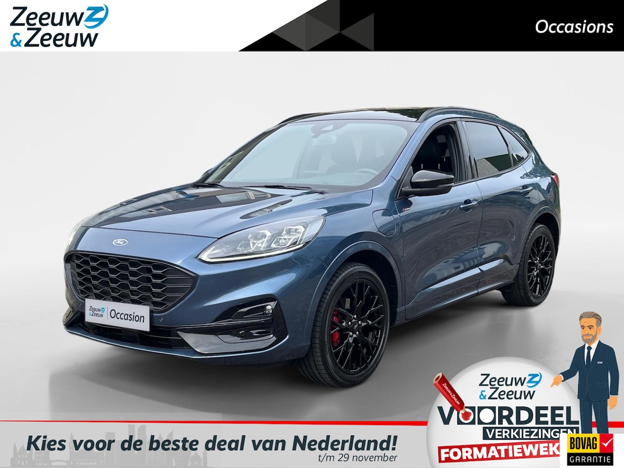 Ford Kuga - 2.5 PHEV ST-Line X | Navigatie | Keyless | Cruise Control | Apple/Android Carplay | Elekr. - AutoWereld.nl