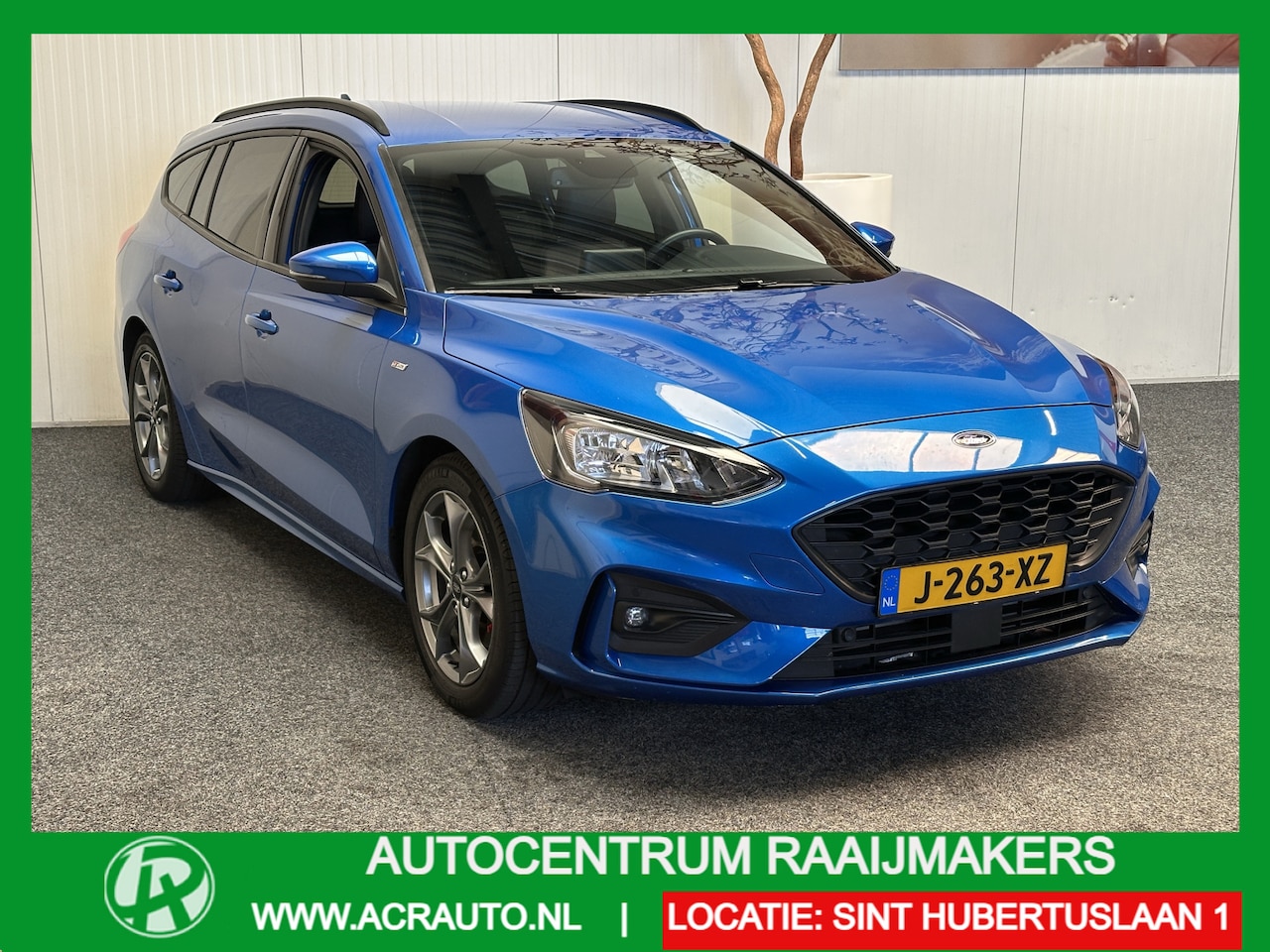 Ford Focus Wagon - 1.0 ECOBOOST HYBRID ST LINE X BUSINESS ZWART LEDER NAVIGATIE KEYLESS ENTRY 17 INCH LM VELG - AutoWereld.nl