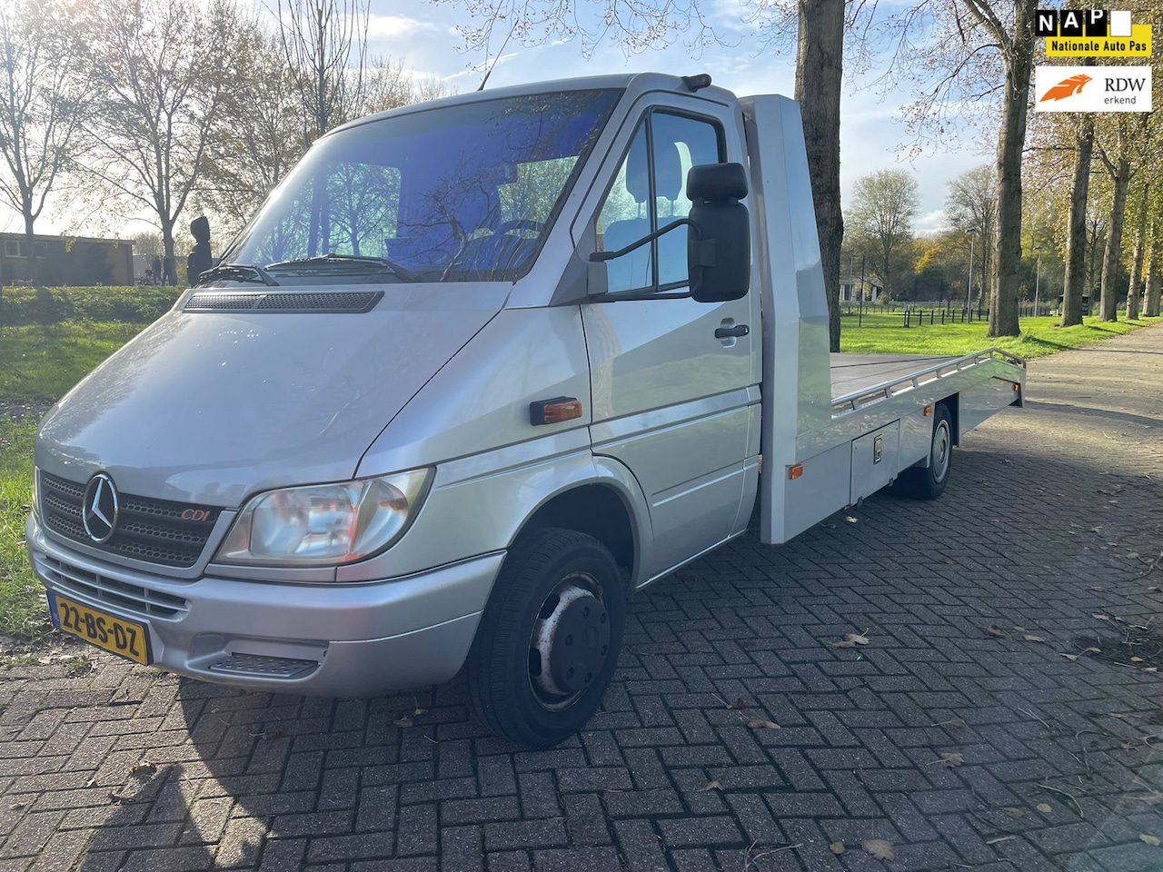 Mercedes-Benz Sprinter - 413 CDI 2.2 402 Oprijwagen/autoambulance/Tijhof bak/Airco - AutoWereld.nl