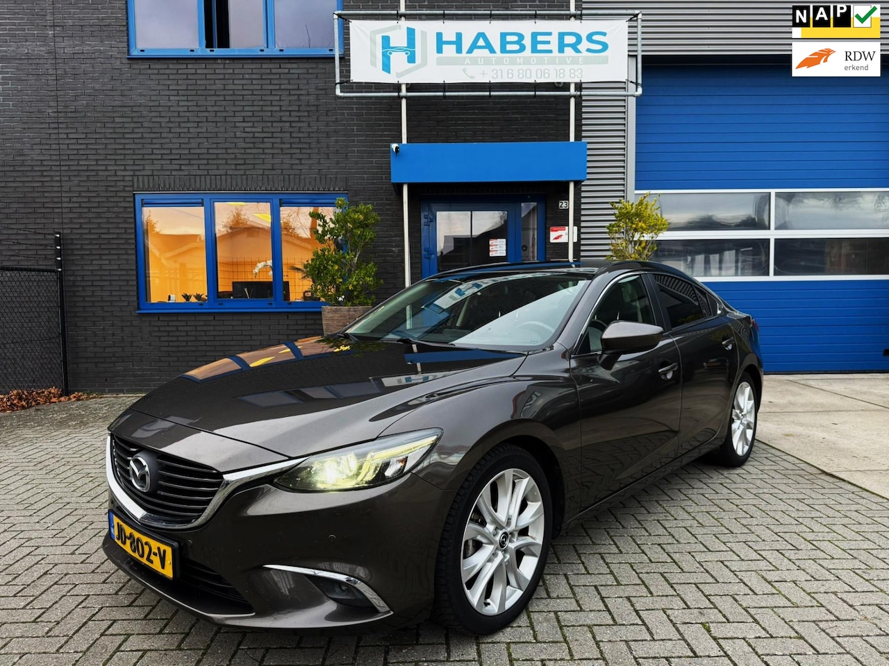 Mazda 6 - 2.2D SkyActiv-D 150 Skylease GT 150PK|Navi|Xenon|Leder|Cruise|DAB+|Memmory Seat|BOSE|Detec - AutoWereld.nl