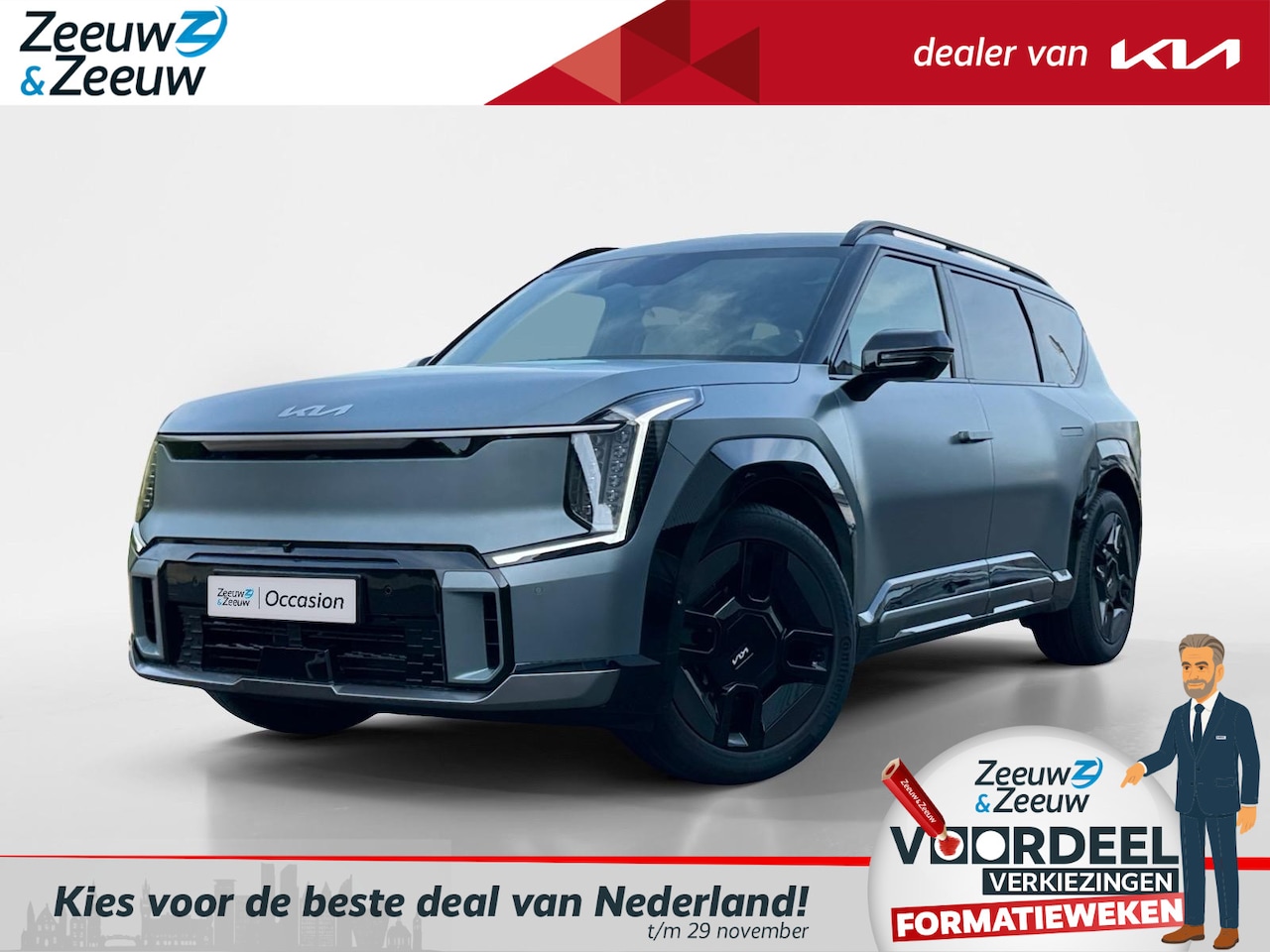 Kia EV9 - GT-Line AWD 6p. 99.8 kWh Nu te bestellen | UNIEKE KLEUR | € 4.000 korting | €700 korting o - AutoWereld.nl