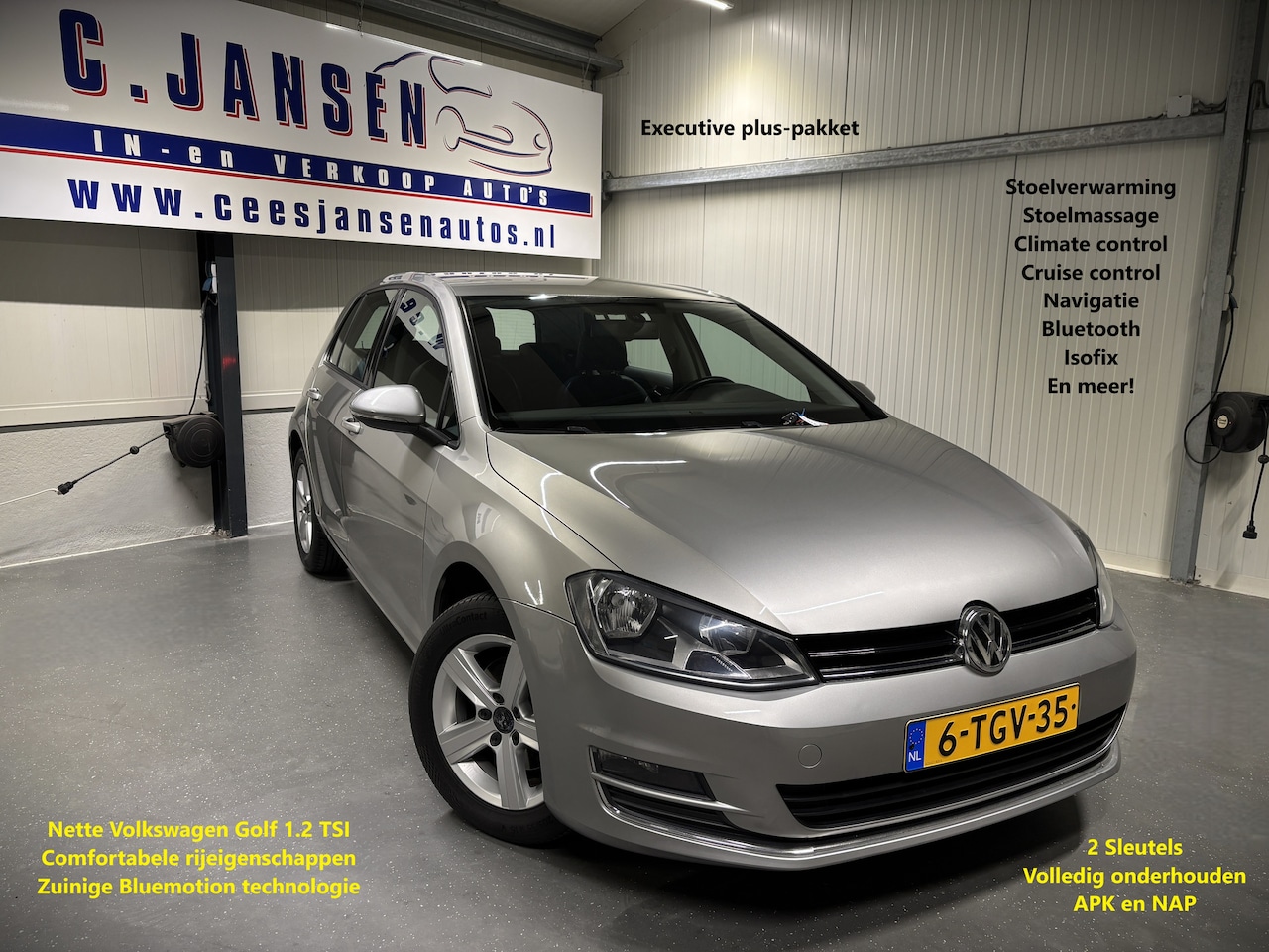 Volkswagen Golf - 1.2 TSI Highline Stoelmassage!! | Audio-navigatie full map | Cruise control | Electronic c - AutoWereld.nl