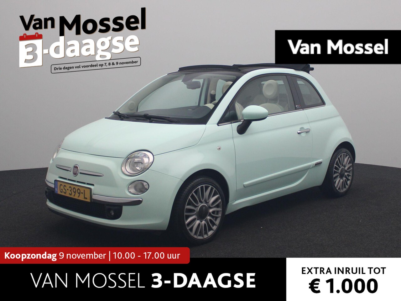 Fiat 500 C - 0.9 TwinAir Aut. Turbo Lounge | 36.740km!! | Climate Control | Parkeersensoren | Lichtmeta - AutoWereld.nl