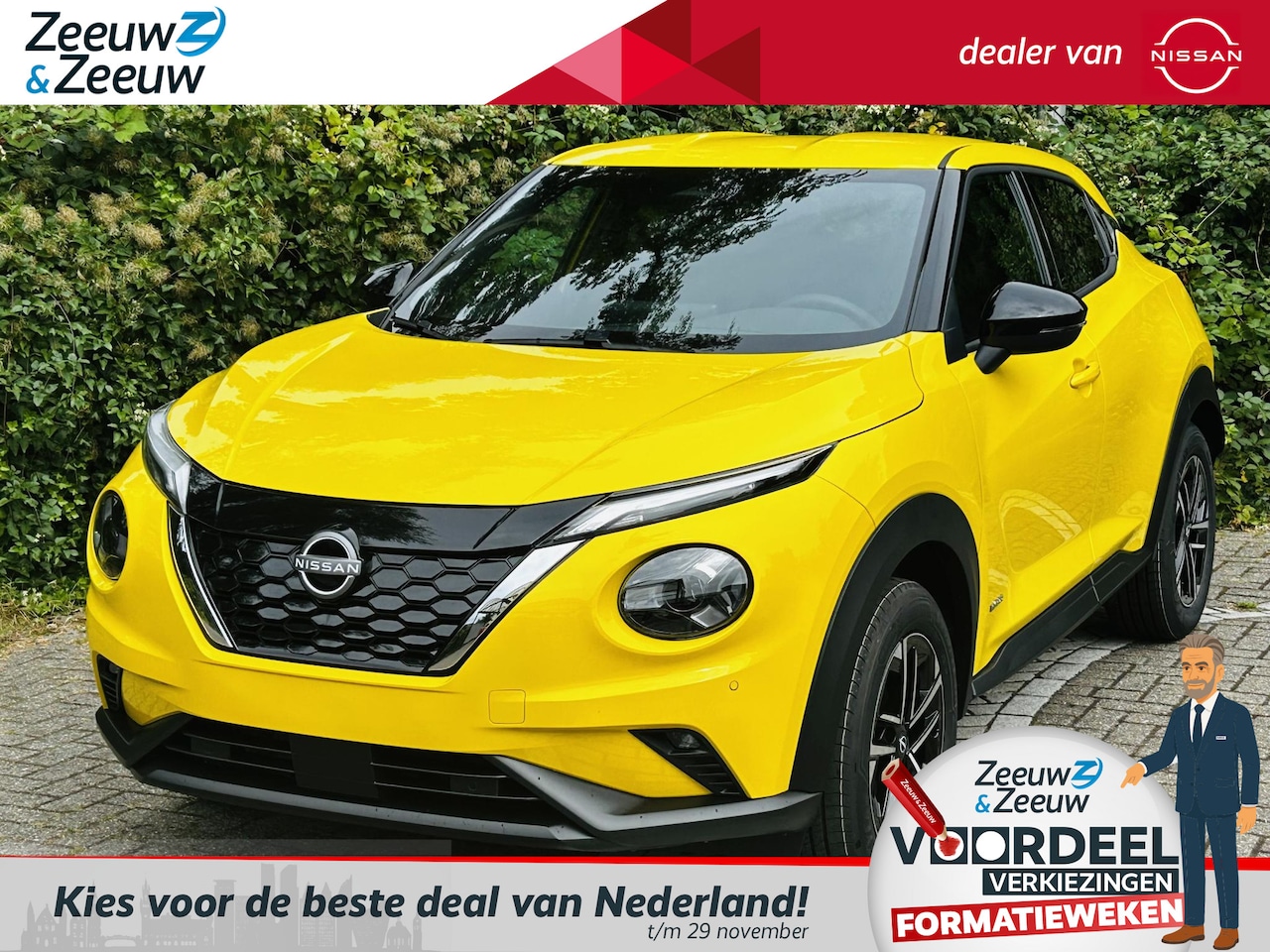 Nissan Juke - 1.6 Hybrid N-Connecta | €1500.- korting inclusief inruilpremie | Nieuwe unieke kleur | Cru - AutoWereld.nl