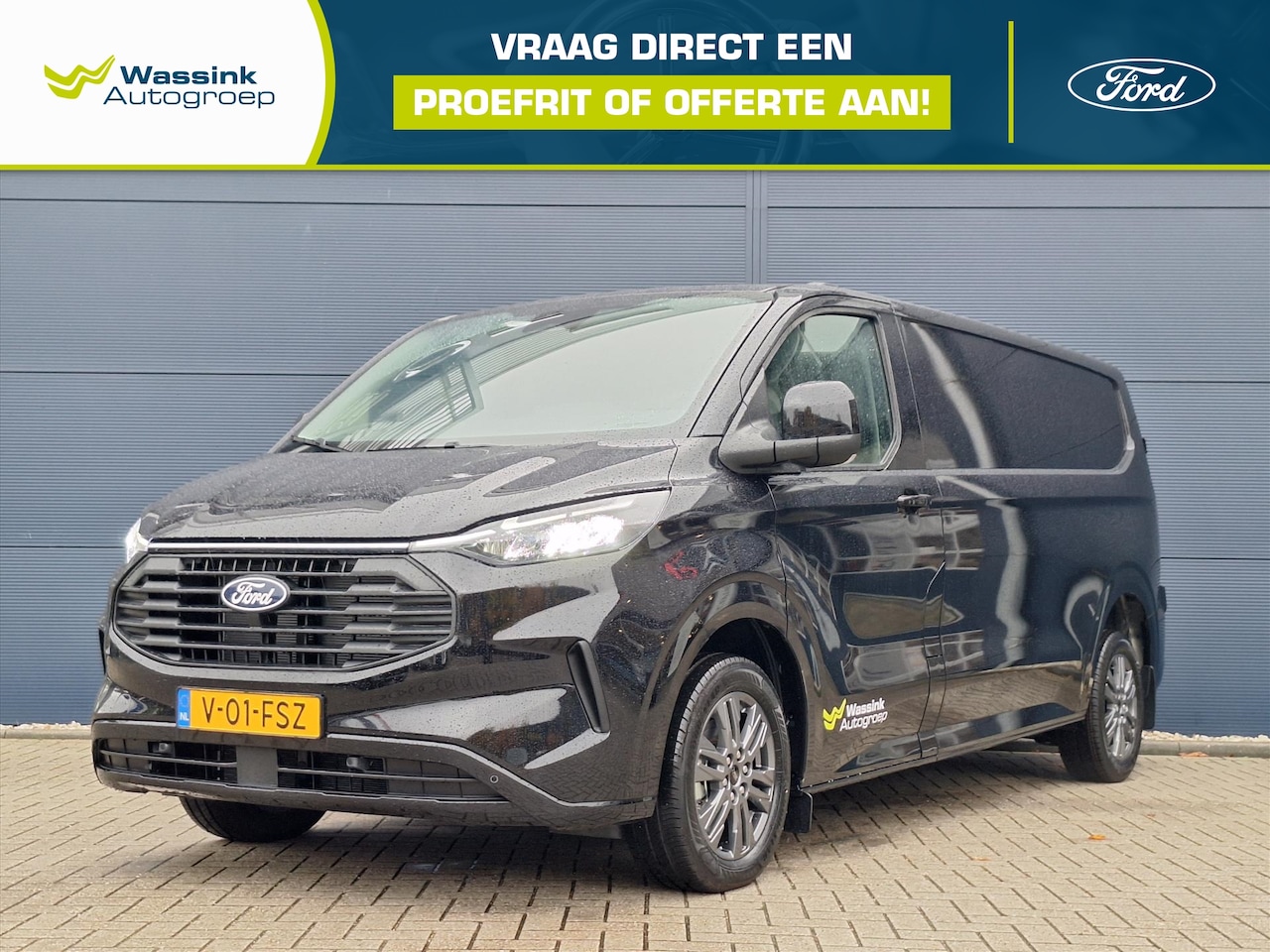 Ford Transit Custom - 2.0 EcoBlue 136pk L2H1 320 AUT Limited | Winter Pack | Navigatie | Houten Afwerking Zijpan - AutoWereld.nl