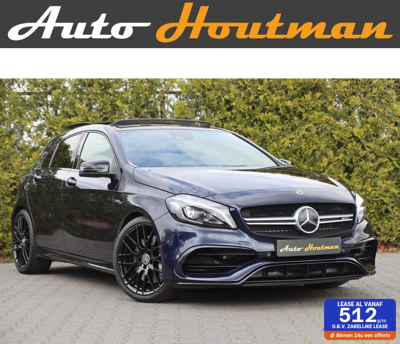 Mercedes-Benz A-klasse - AMG 45 4MATIC 381 PK Schaalstoelen|Memory|Pano|H&K|Camera|Dealeronderhouden|NL auto|Handcr - AutoWereld.nl