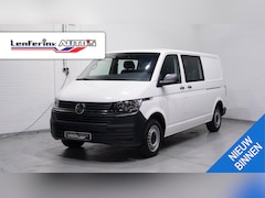 Volkswagen Transporter - 2.0 TDI 110 pk L2 Dubbel Cabine 2x Schuifdeur NAP, Trekhaak, Airco, Cruise Control, 5-Zits