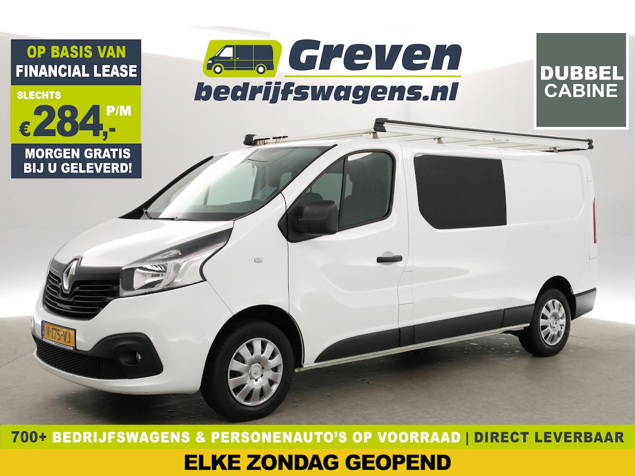 Renault Trafic - 1.6 dCi T29 L2H1 | DC | Airco | Trekh. | Navigatie | Cruise | Imperiaal | Parkeersens. - AutoWereld.nl