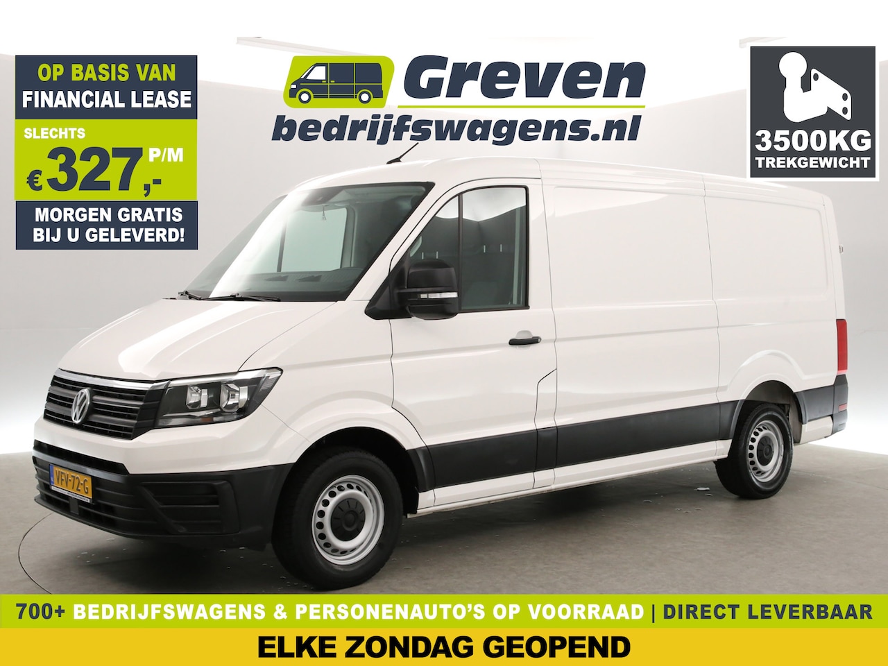 Volkswagen Crafter - 35 2.0 TDI 177PK L3H2 | 3500kg Trekgew. | Trekh. | Airco | 3-Zits | Cruise - AutoWereld.nl