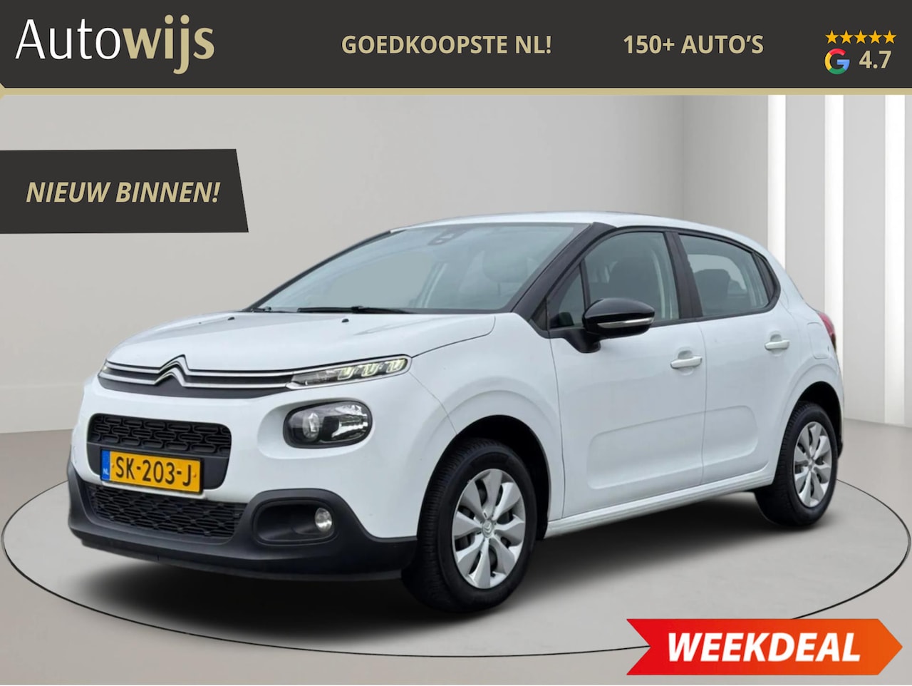 Citroën C3 - 1.2 PureTech Feel 105g|NAVI|NL AUTO|Carplay|LED|Cruise - AutoWereld.nl